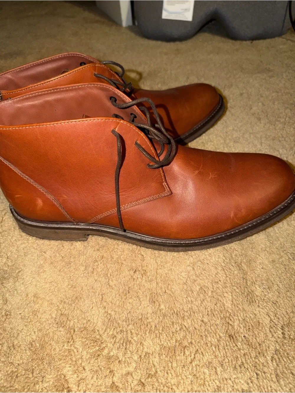 Johnston and Murphy Men's Brown Leather Chukka Boots - Classic Casual Size 13M